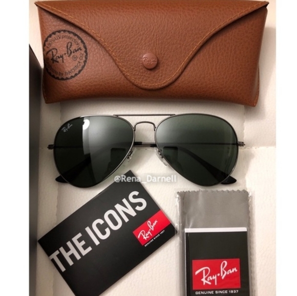 Ray-Ban Aviator RB3025 Black New - Picture 3 of 12